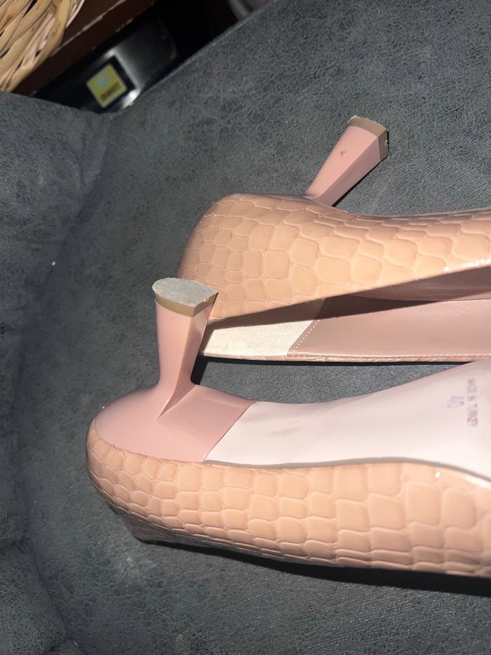 Bej Yılan Desenli Stiletto Topuklu Kadın Ayakkabı - Görsel 4