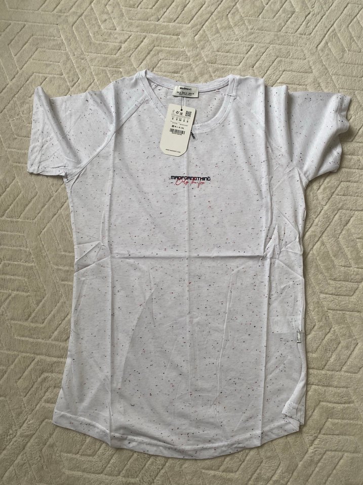 Erkek Beyaz Baskılı Kısa Kollu Tişört - Görsel 2