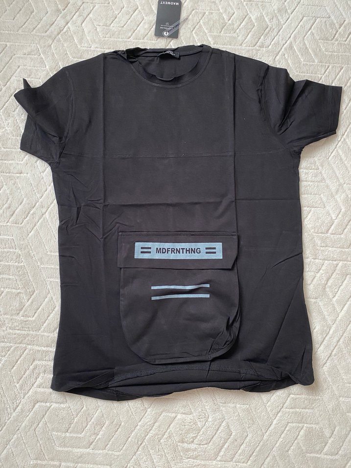 Siyah Erkek Kısa Kollu Tişört - Görsel 2