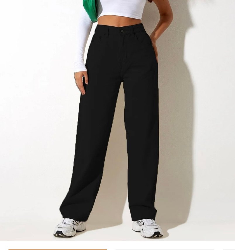 Siyah Regular Fit Kadın Günlük Pantolon - Görsel 2