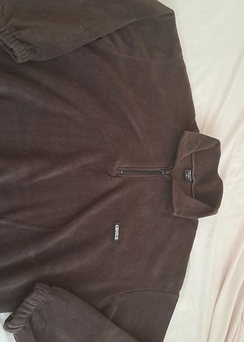 LC Waikiki Erkek Kahverengi Fermuarlı Yumuşak Polar