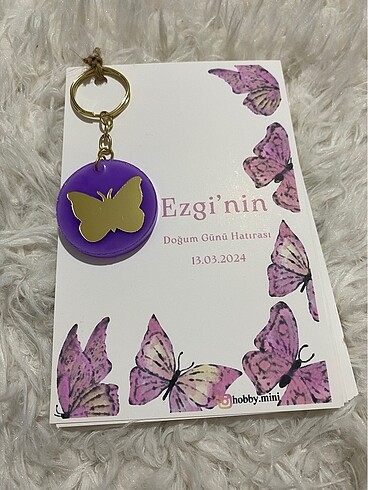Doğum Günü Hatırası Epoksi Anahtarlık