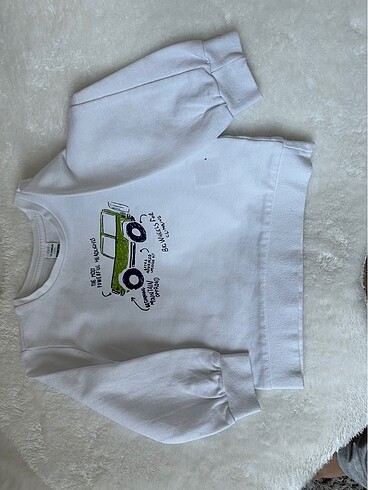 24-36 Ay Beden beyaz Renk 3 adet erkek çocuk sweatshirt