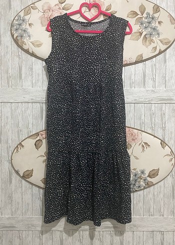 Leopar Desenli Uzun Bohem Elbise - Görsel 7