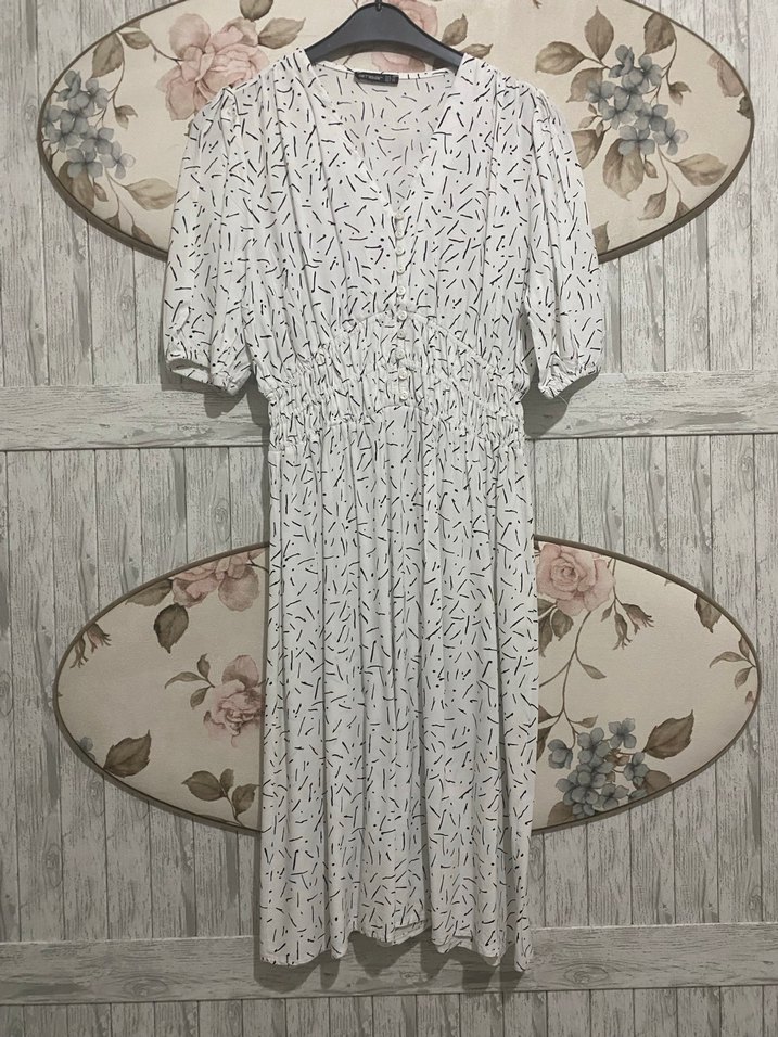 Leopar Desenli Uzun Bohem Elbise - Görsel 5