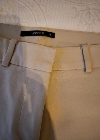 NG Style Kadın Bej Keten Kumaş Pantolon