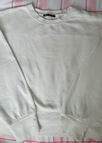 Zara Beyaz Sweatshirt - Görsel 3