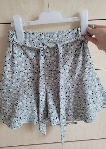 Diğer çiçekli yeşil Mini Etek