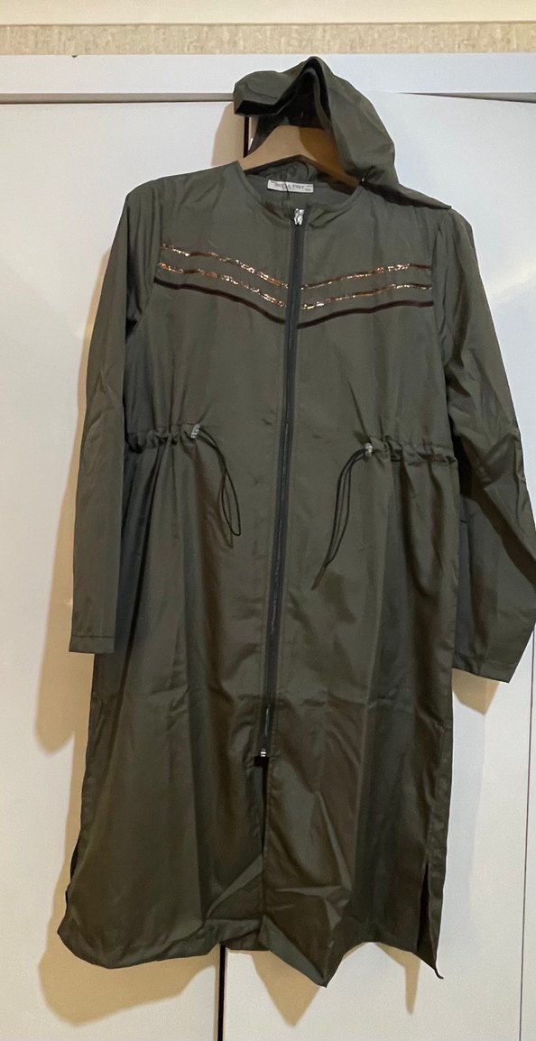 Kadın Haki Uzun Fermuarlı haşema mayo - Görsel 4