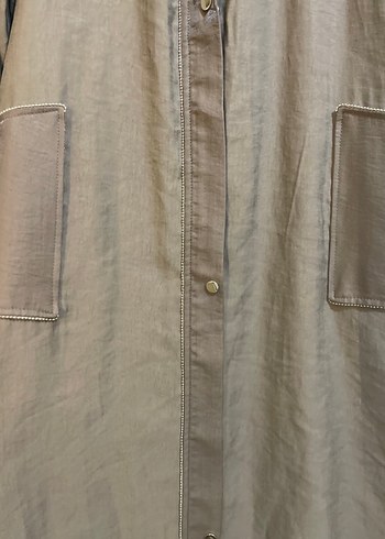 İpek kupra mevsimlik kap pardesü - Görsel 6