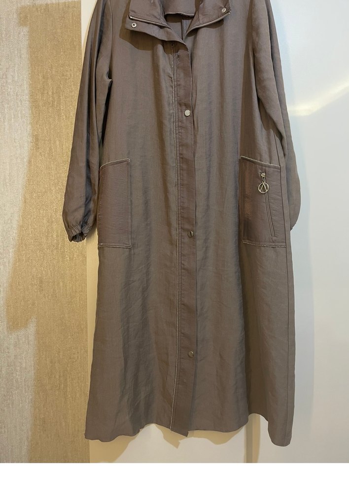 İpek kupra mevsimlik kap pardesü - Görsel 2