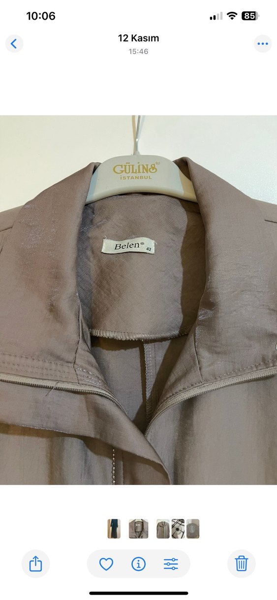 İpek kupra mevsimlik kap pardesü - Görsel 3