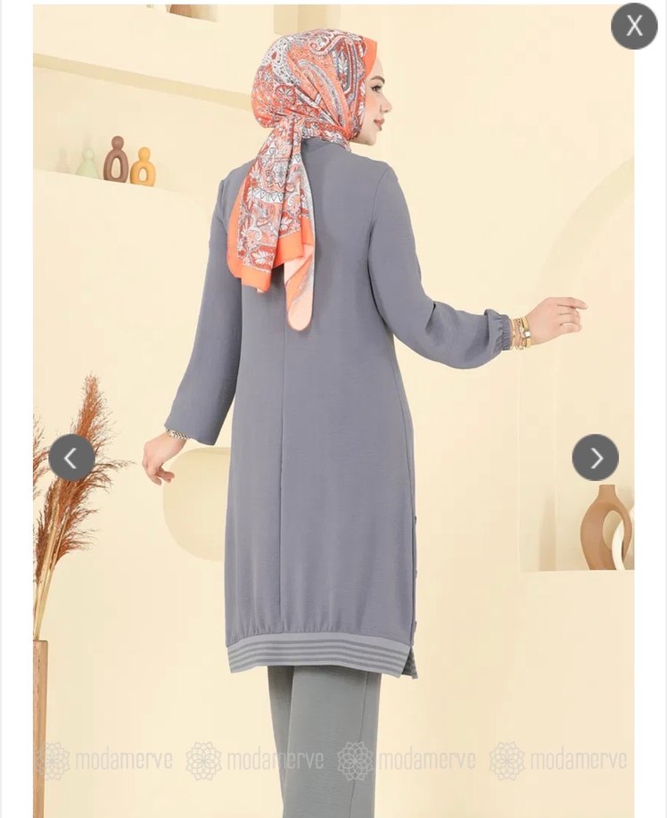 Ayrobin kumaş takım tunik - Görsel 4