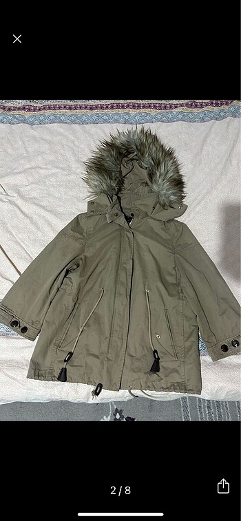 Zara ZARA Haki Renk Parka Mont