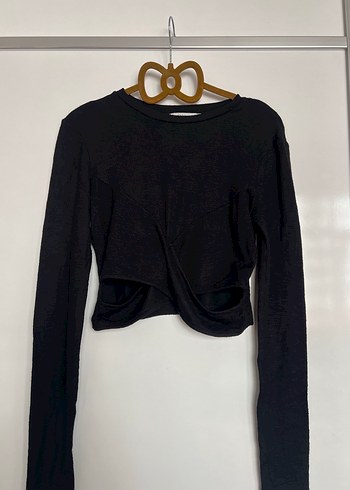 Bershka Uzun Kollu Siyah Bluz