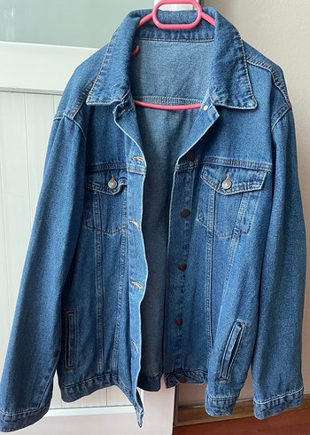 Düğmeli Mavi Kadın Denim Ceket