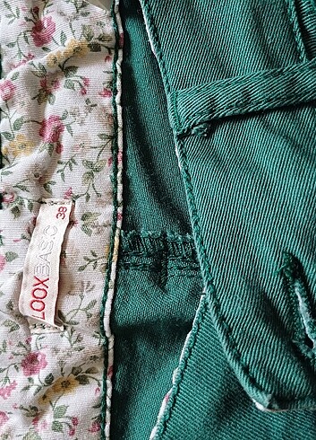 Yeşil kot pantalon