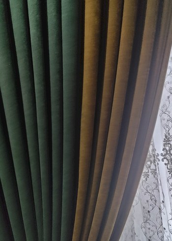 Haki Modern Klasik Düz Fon Perde - Görsel 9