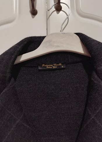 Gri Ekoseli Düğmeli Erkek Yün Ceket - Görsel 5