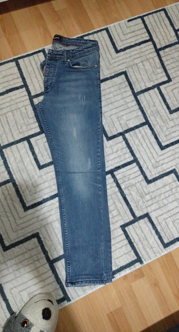 Erkek mavi Denim Regular Fit Kot Pantolon - Görsel 3