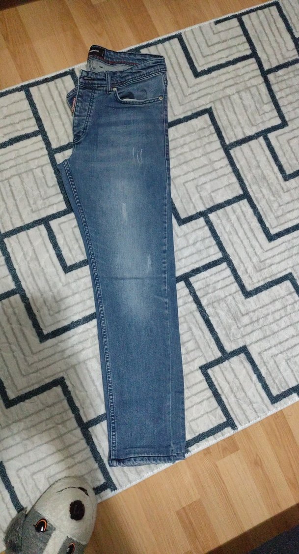 Erkek mavi Denim Regular Fit Kot Pantolon - Görsel 2