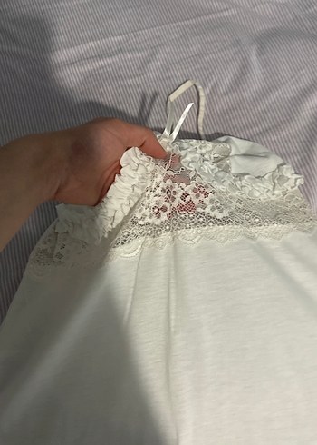 Beyaz Bohem Uzun Kollu Kadın Sabahlık - Görsel 5