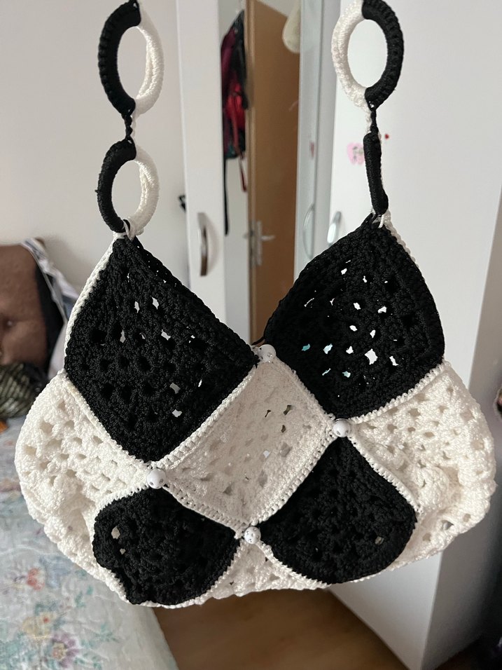 Bohem Örgü Kadın Çanta - Görsel 2