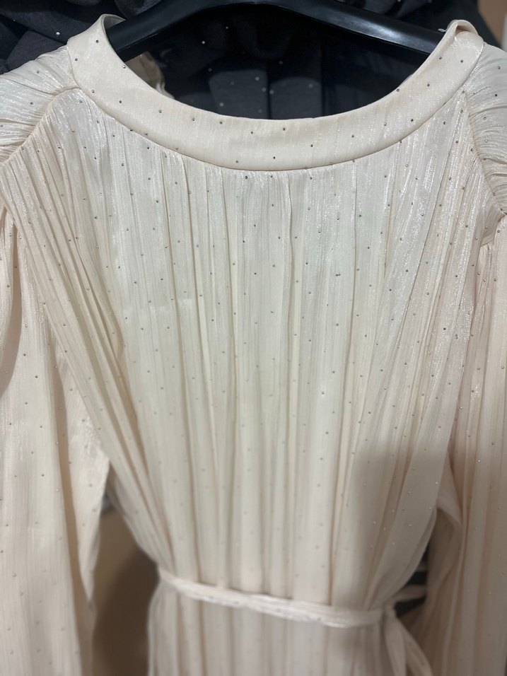 Taşlı uzun elbise - Görsel 2