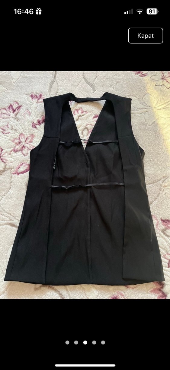 Zara sırt dekolteli yelek - Görsel 3