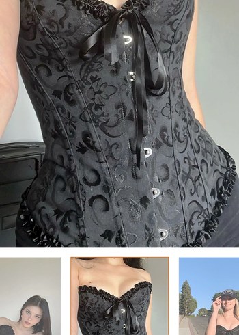 Siyah Korse top - Görsel 2