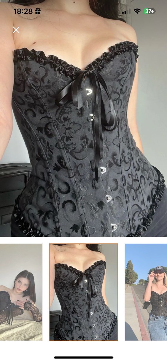 Siyah Korse top - Görsel 2