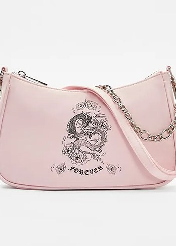 Bershka pembe çanta
