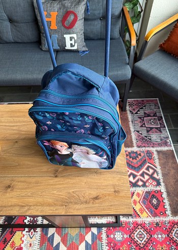 Çekçekli Kız Çocuk Okul Çantası - Mavi - Görsel 4