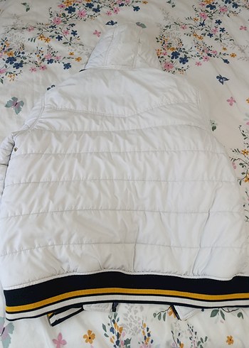 Beyaz Kapüşonlu Erkek Polarlii XXL beden Mont - Görsel 4