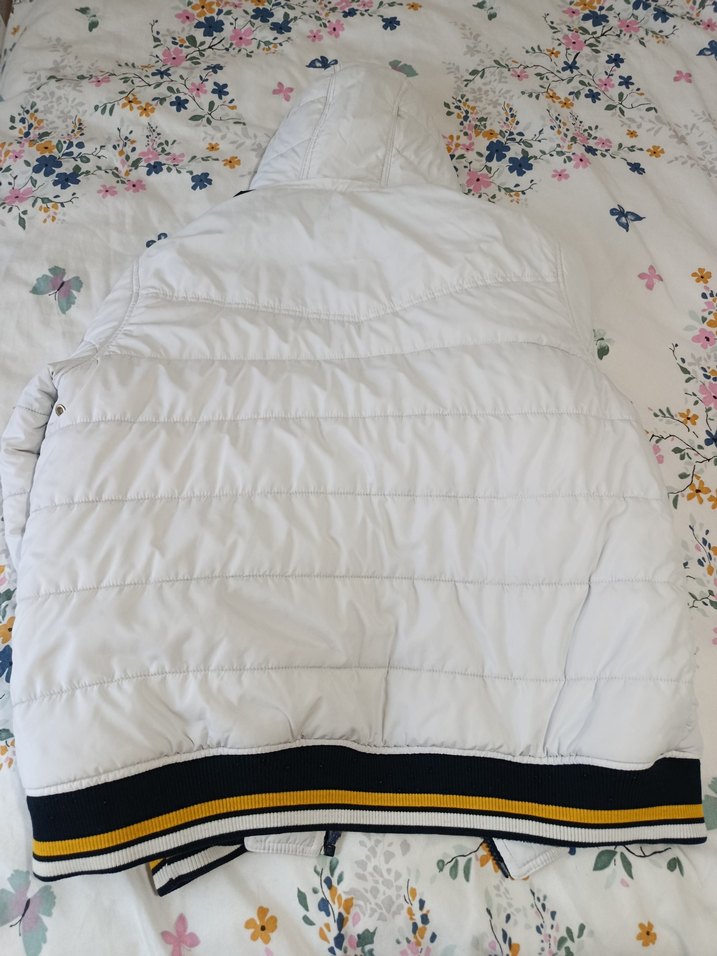 Beyaz Kapüşonlu Erkek Polarlii XXL beden Mont - Görsel 4