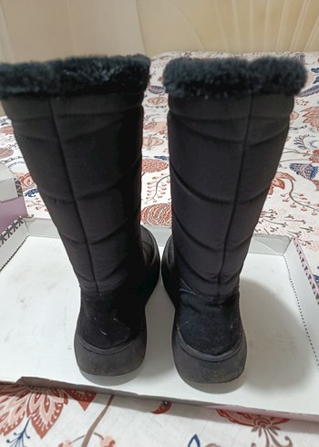 Siyah Kürklü Kadın Dolgu Topuk Bot - Görsel 6