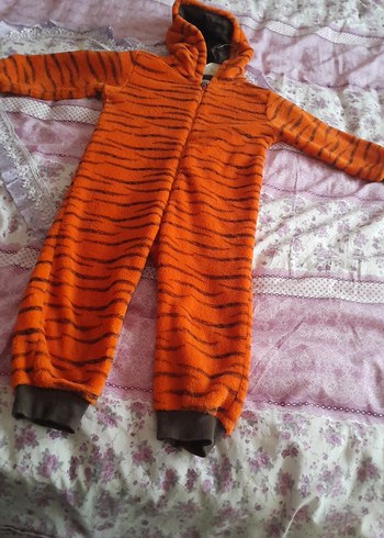 Turuncu kaplan  Desenli çocuk Tulumu - Görsel 2