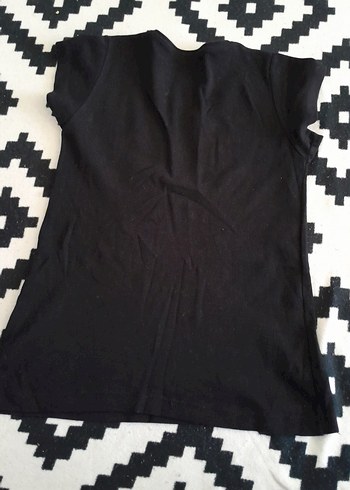 Siyah Basic Kısa Kollu Tişört - Görsel 2