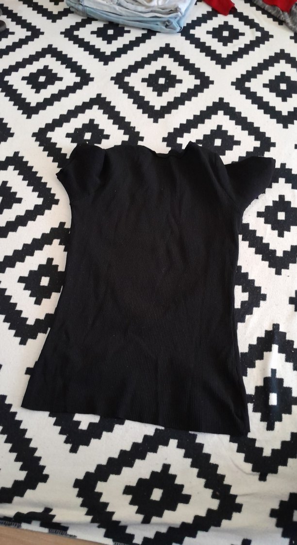 Siyah Basic Kısa Kollu Tişört - Görsel 4