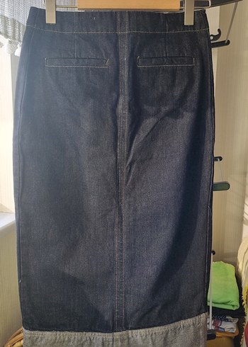 m Beden siyah Renk Zara Yırtmaçlı Denim Etek ZW Collection