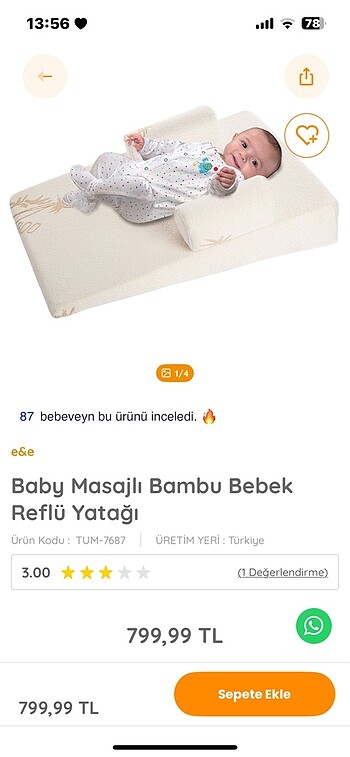 Babymasajlı banbu reflu yatağı