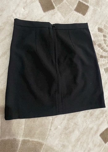 Nakışlı Siyah Mini Etek - Görsel 2