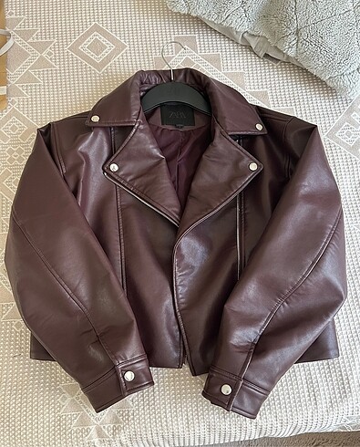 Zara Zara Bordo Deri Ceker