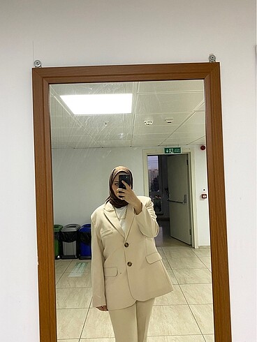 Bej blazer ceket