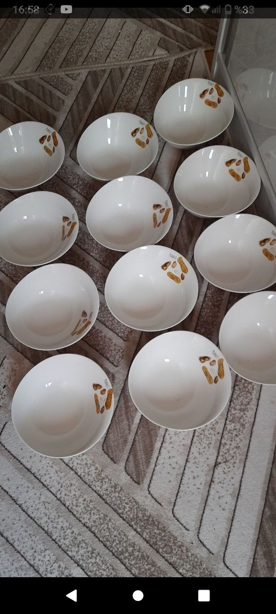 Beyaz Desenli 12 Parça Kase Seti - Görsel 2