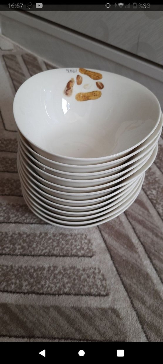 Beyaz Desenli 12 Parça Kase Seti - Görsel 3