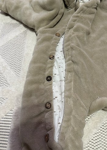 Kürklü Gri Bebek Tulumu - Görsel 3