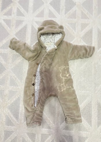 Kürklü Gri Bebek Tulumu - Görsel 2