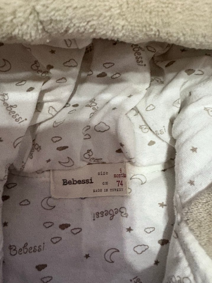 Kürklü Gri Bebek Tulumu - Görsel 5