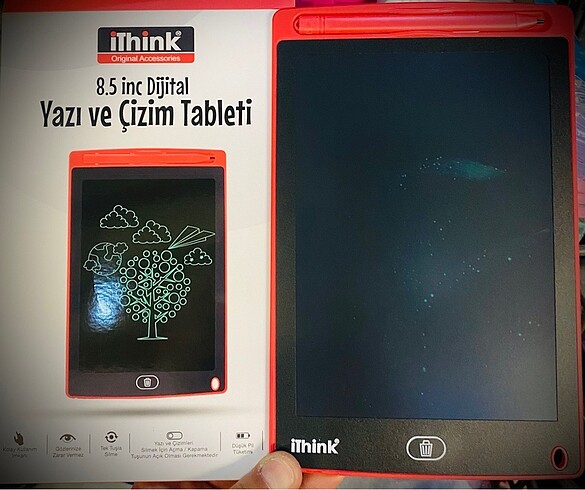 Diğer Renkli Ekran 8,5 İnç Çizim Tableti-KIRMIZI